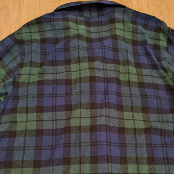 J Crew Flannel Pajamas Black Watch Tartan Navy/Green Men's Size M 100% Cotton - Picture 13 of 16